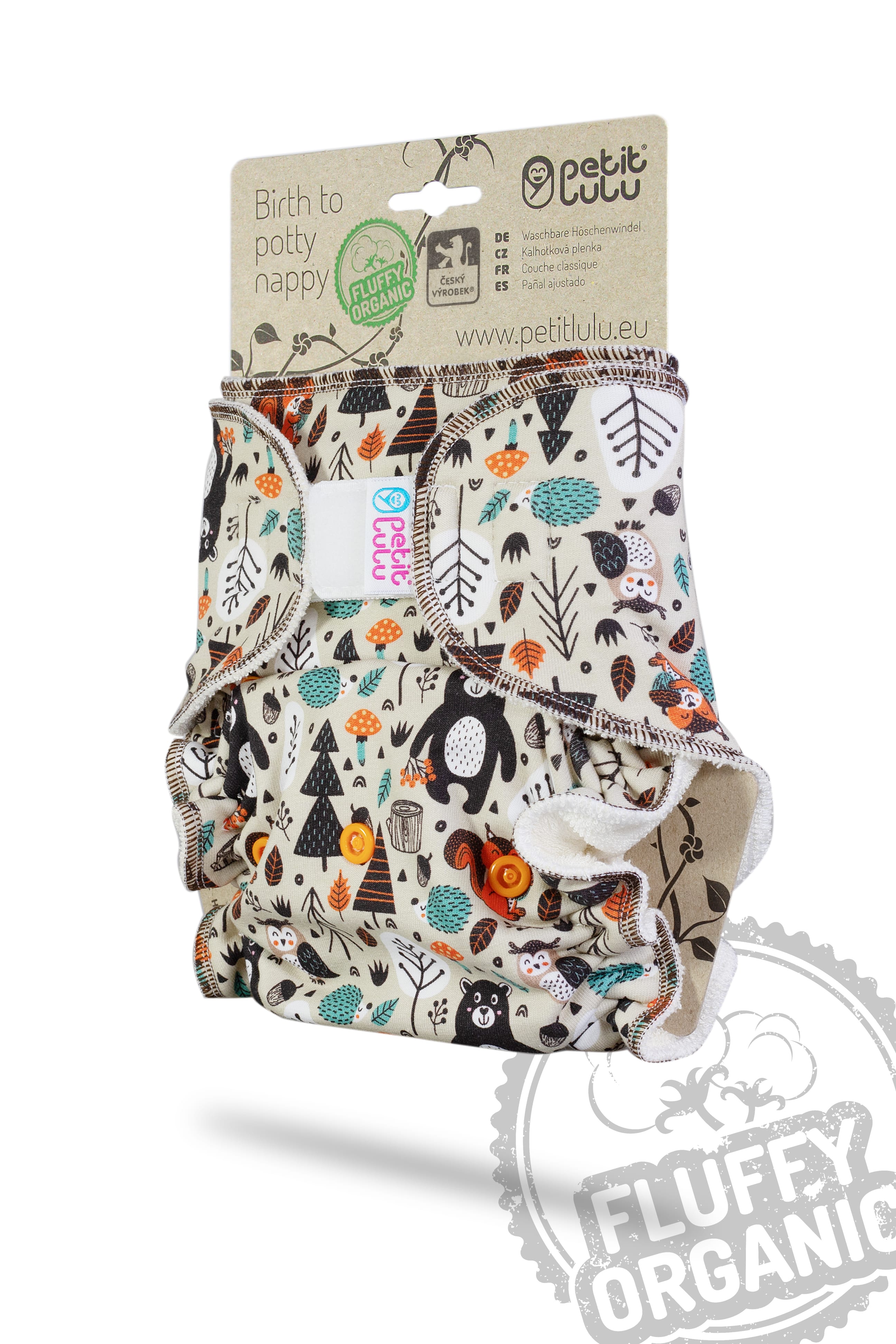 Petit Lulu Maxi Nachtwindel Fluffy Organic mit Klettverschluss