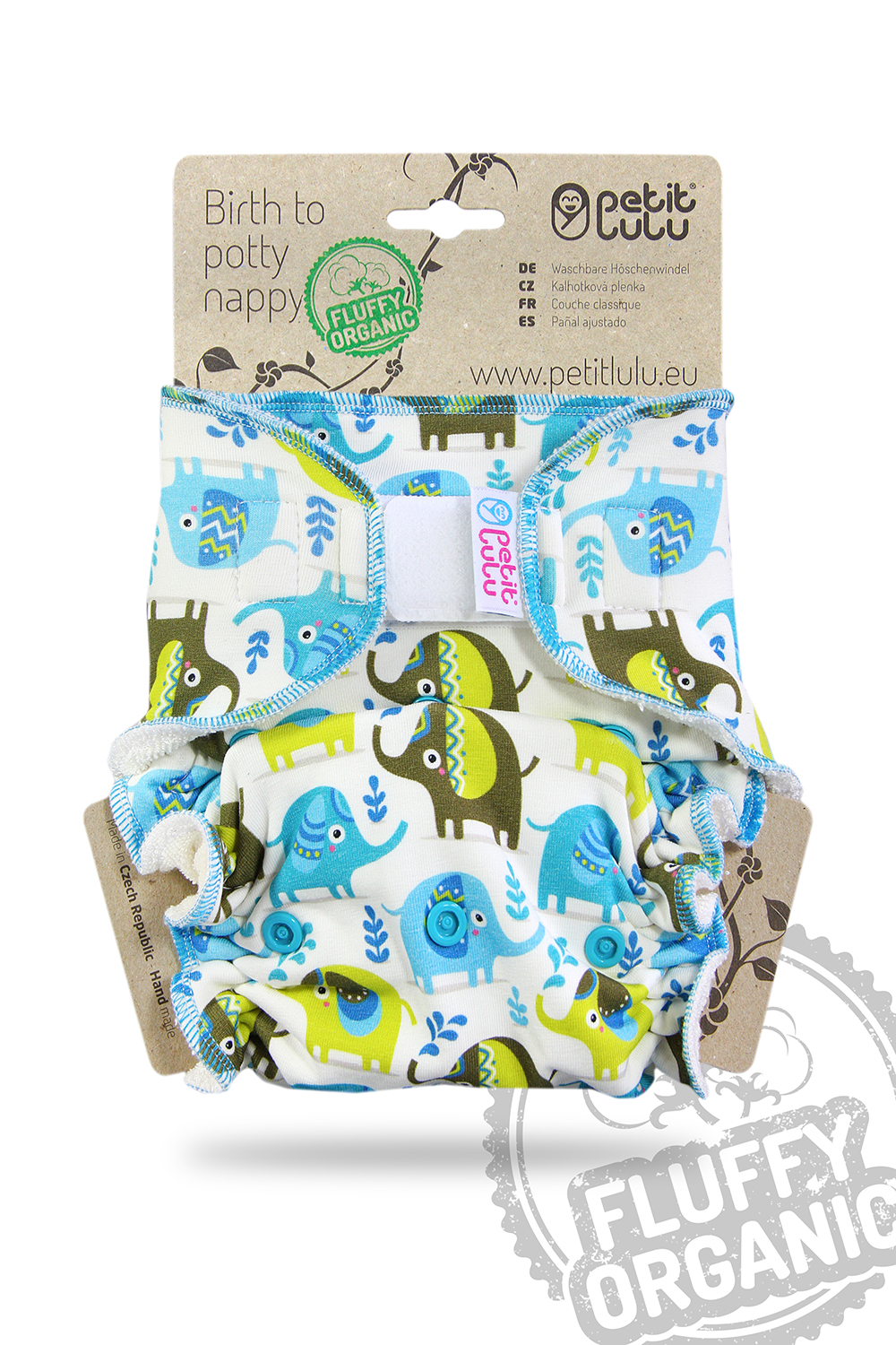 Petit Lulu Höschenwindel Fluffy Organic One Size mit Klettverschluss