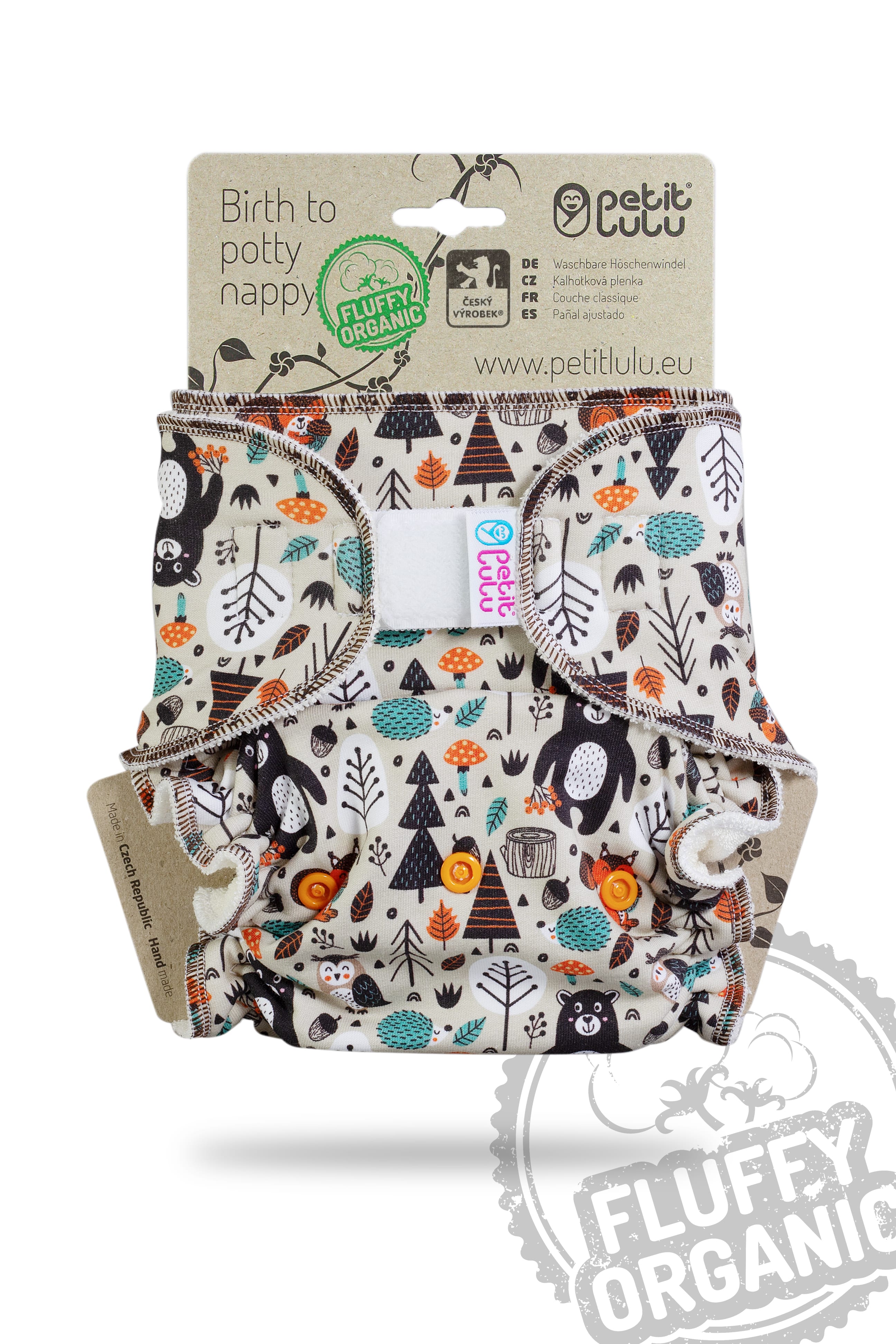Petit Lulu Maxi Nachtwindel Fluffy Organic mit Klettverschluss