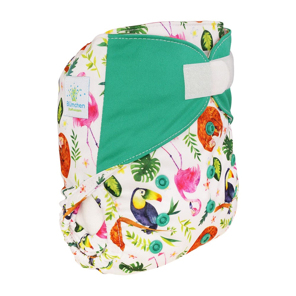 Blümchen Überhose One Size mit Klettverschluss