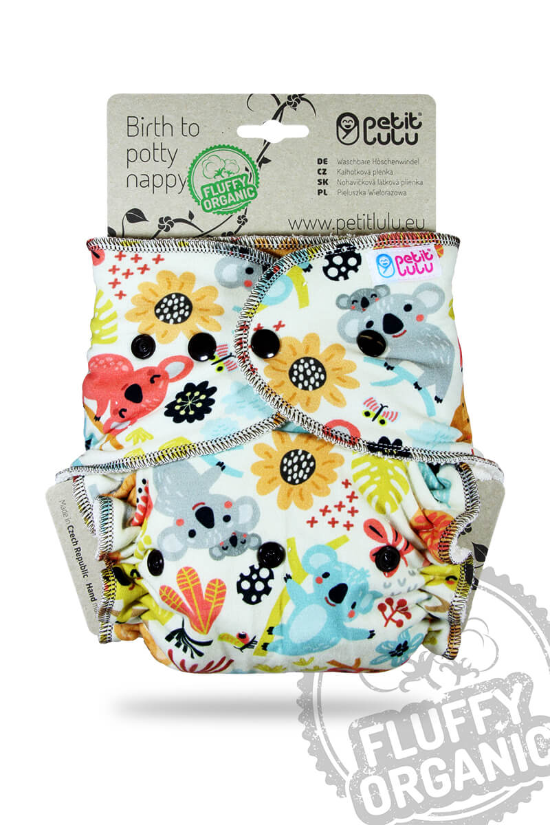 Petit Lulu Höschenwindel Fluffy Organic One Size mit Druckknöpfen