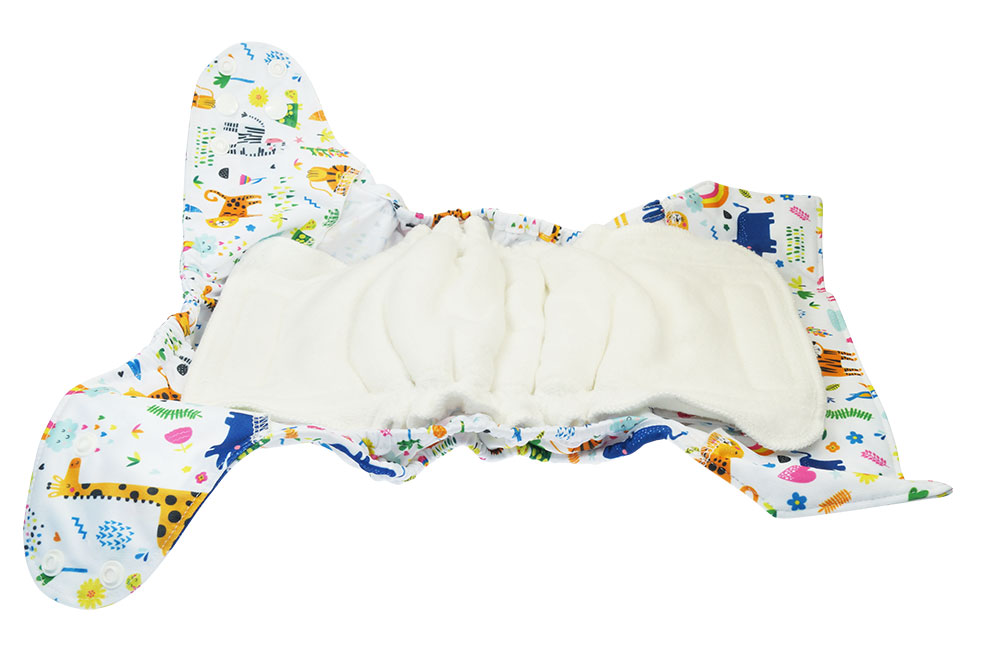 Blümchen 2in1 Überhose One Size ECO mit Druckknöpfen