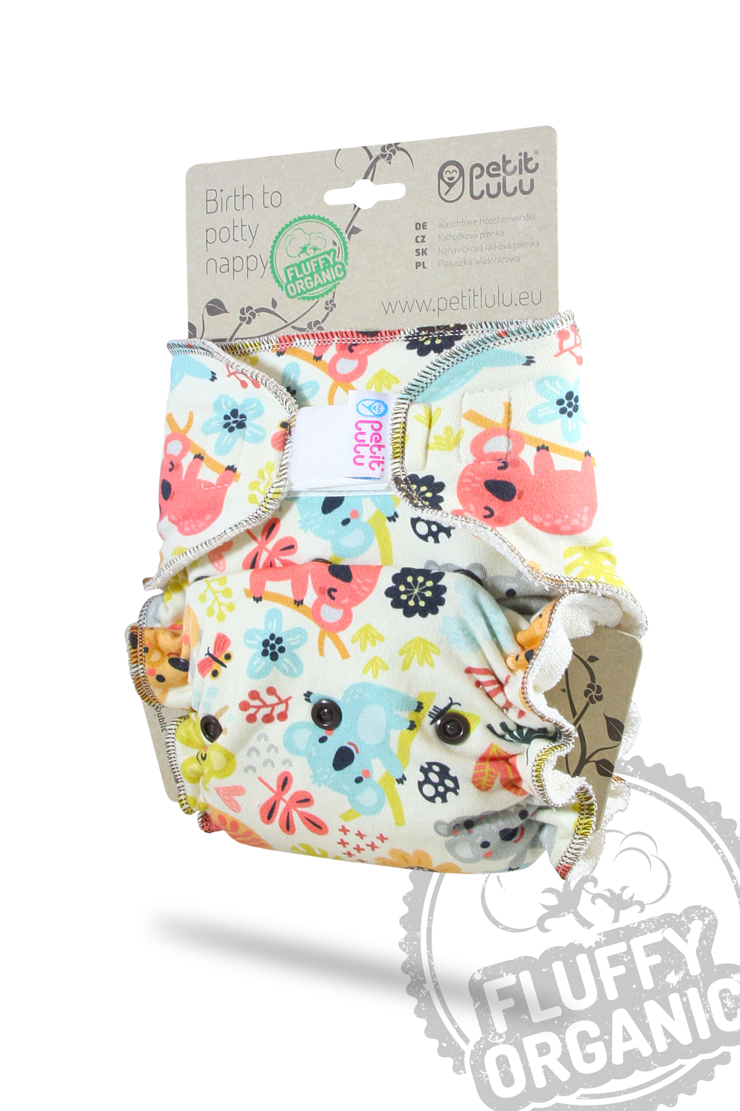Petit Lulu Höschenwindel Fluffy Organic One Size mit Klettverschluss