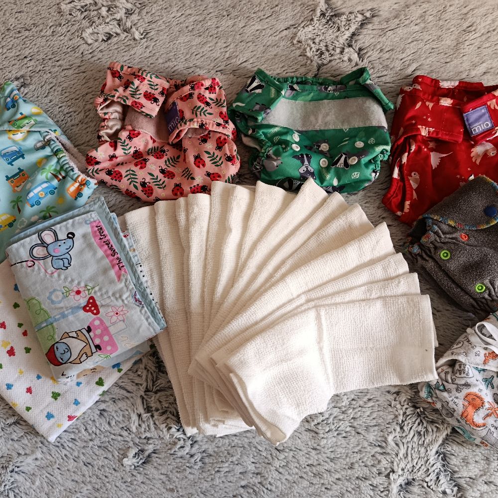 Stoffwindelpaket Newborn Überhosen Einlagen plus Extras